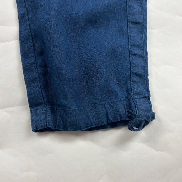 J. Jill Navy Linen High Rise Slim Leg Ankle Pant XS - Picture 7 of 7